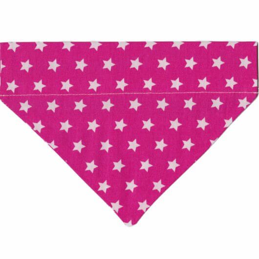 Hundehalstuch leuchtende Sterne auf Pink